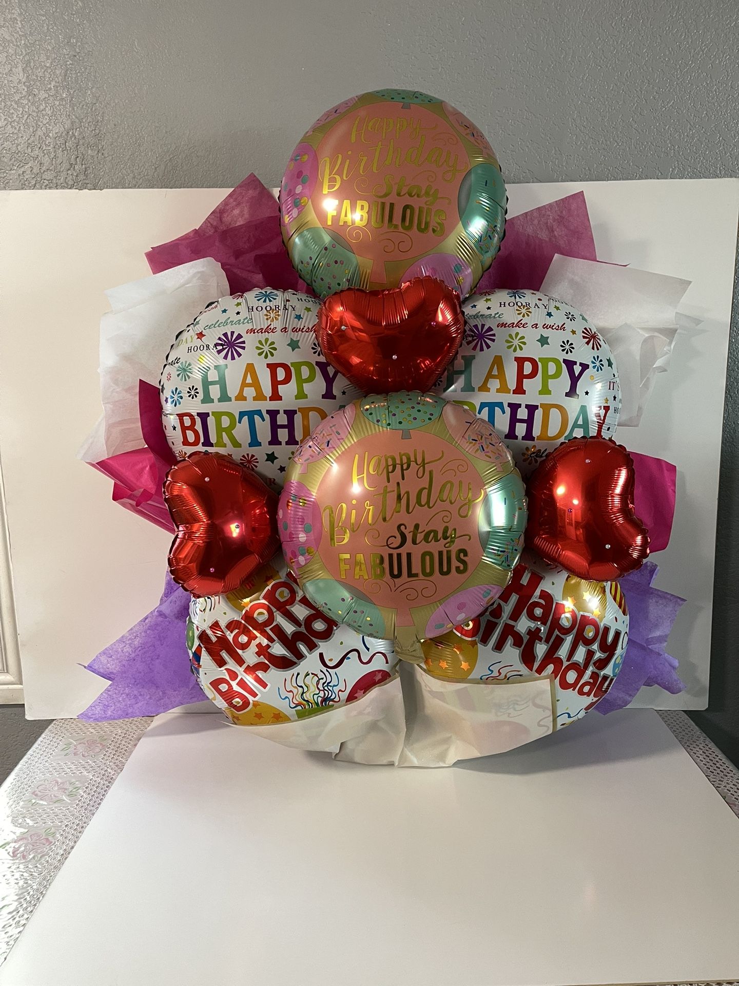 Balloon Arrangement Birthday Globo Decoración Ramo