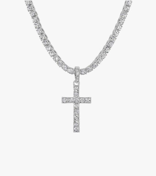 24" Necklace And Cross Pendant