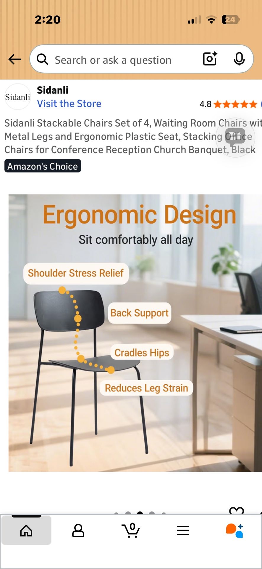 Four Durable Stacking In Chairs