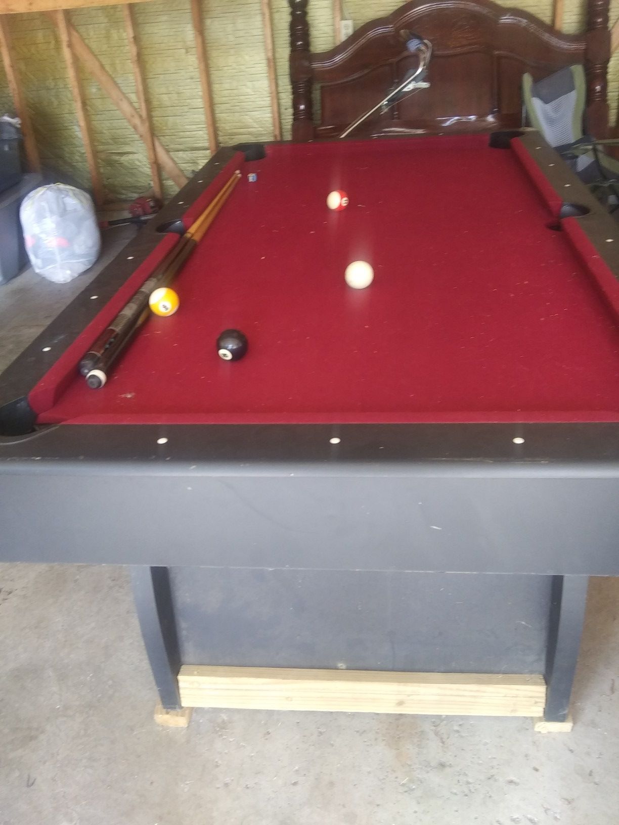Pool table and balls