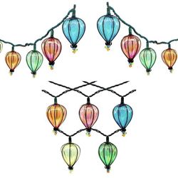 11FT Fairy String Lights with 10 Color Bulbs Decorations, Outdoor Tropical Beach Theme Lights Patio String Lights for Party Camping Wedding Decor, UL 
