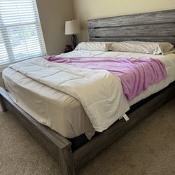 Solid King bed Frame $400