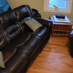 Flexsteel Leather Dual Reclining Sofa
