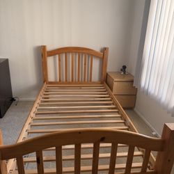 Twin Bed With Night Stand
