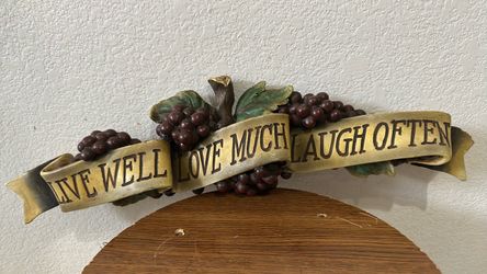 Live Well, Love Much, Laugh Often home decor sign