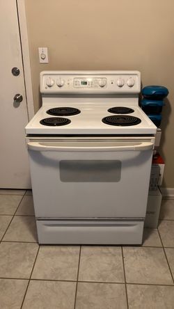 White Electric Coil Range Stove