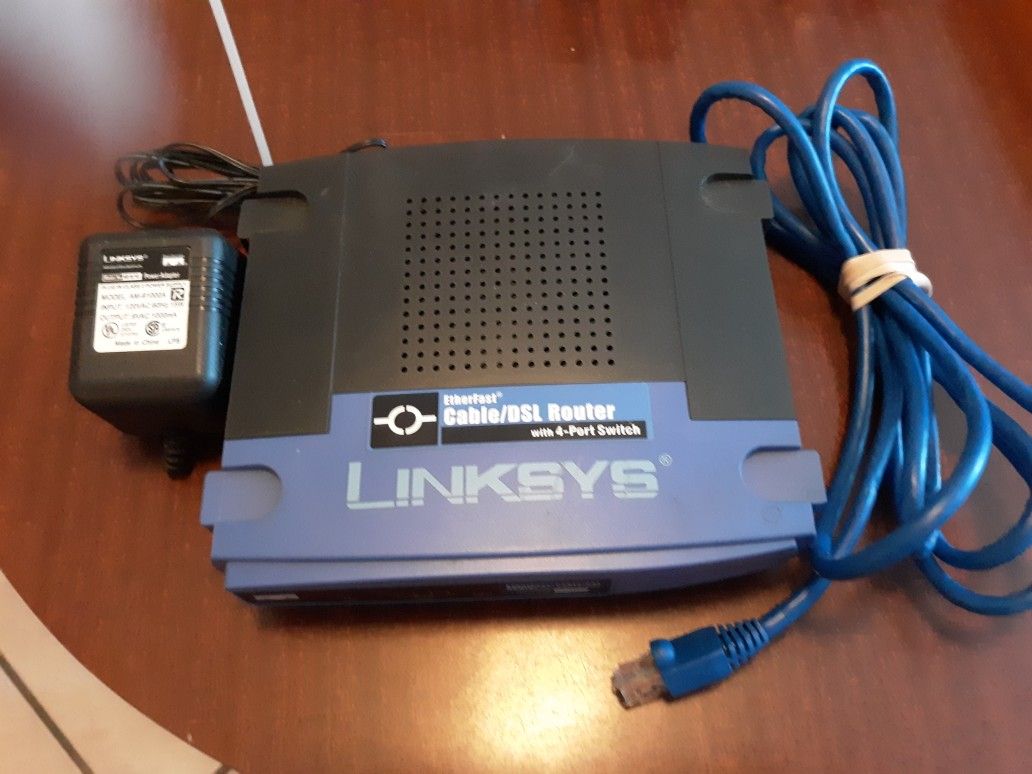 Linksys cable/dsl router with 4 port