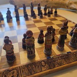 Hand Carved Chess Set From South Africa