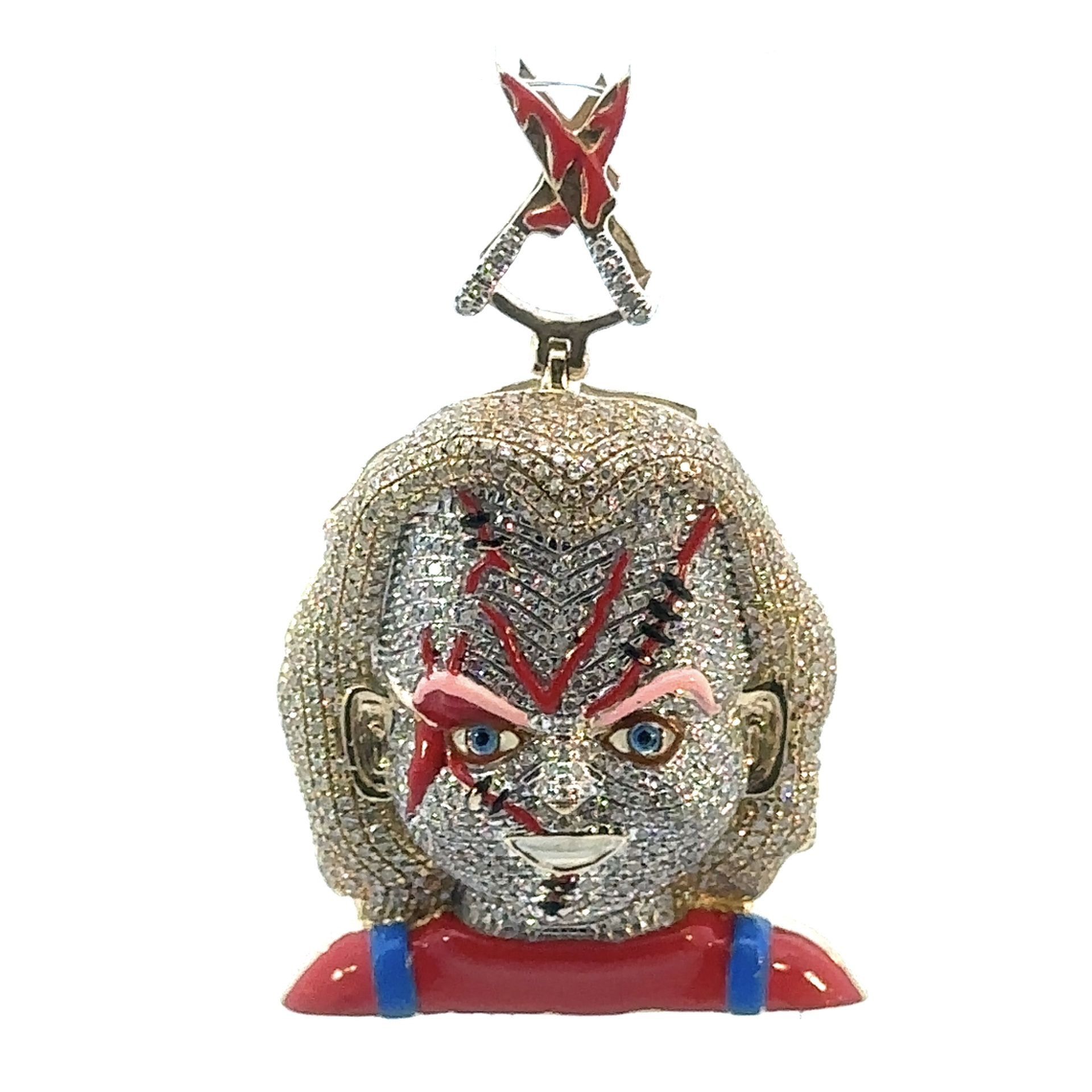 Chucky Child’s Play 10k Yellow Gold Pendant Necklace Charm GP3118977