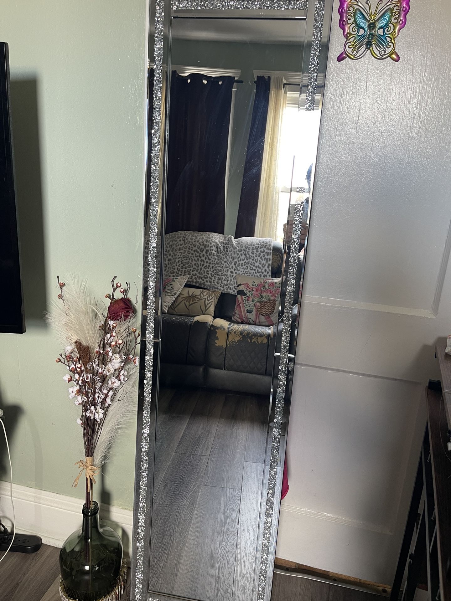 Whole Body Mirror In Grey 