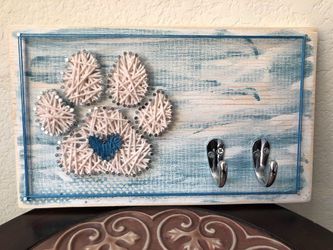 New Handcrafted Dog Leash Holder or Key Holder