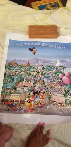 Walt Disney 35 Years of Magic Poster "The Walt Disney Company" 1990