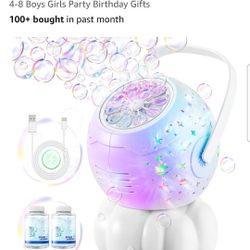 New Galaxy Bubble Machine Rechargeable With Bubble Juice And More