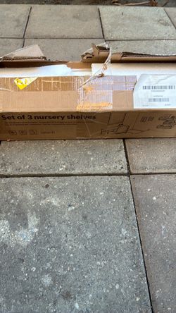 Nature supplies set of 3 nursery shelves