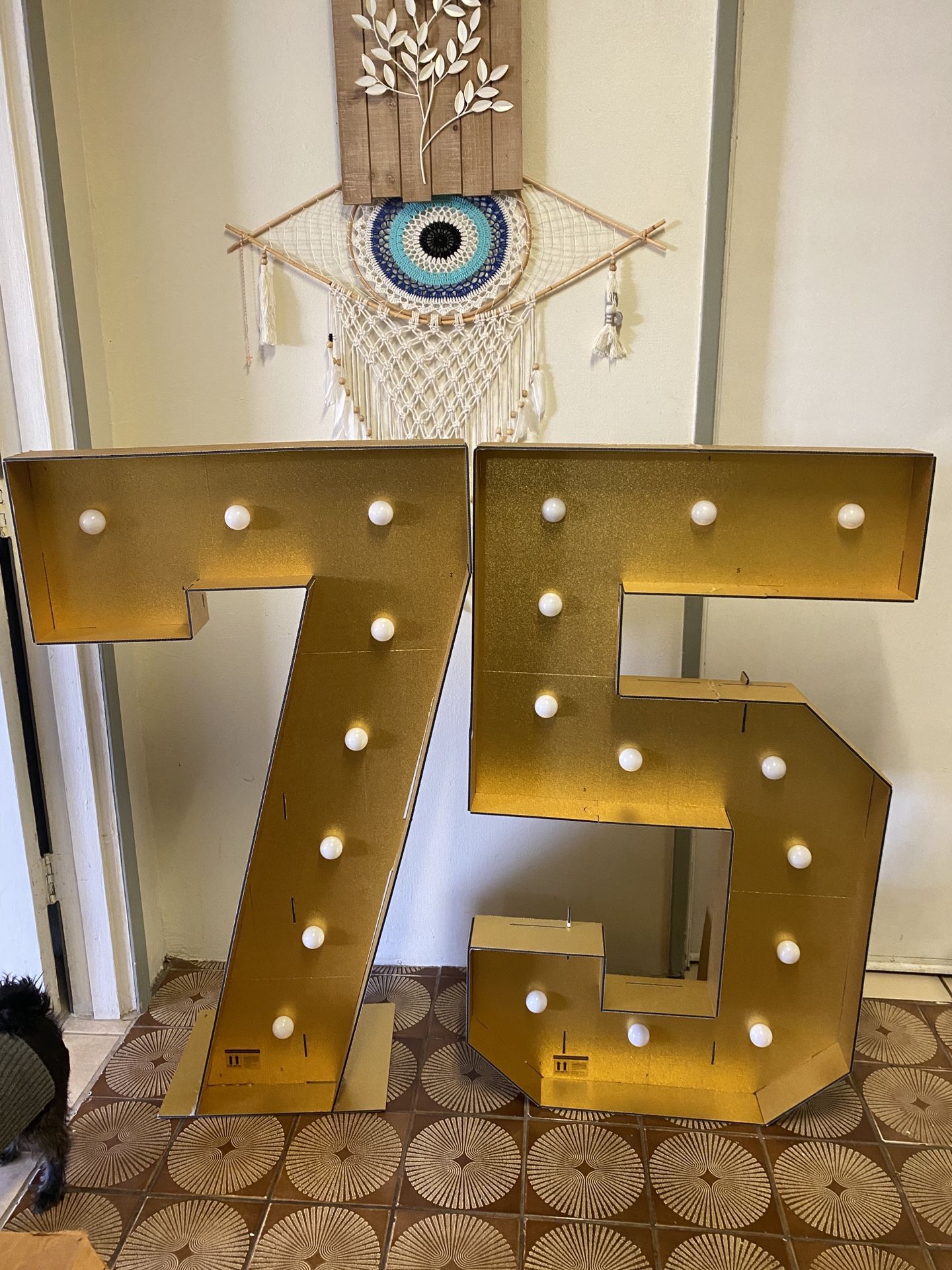 4FT Marquee 7 & 5 Number For Party Display