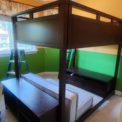PRICE DROP!!!! NOW $875 (originally Posted for $1600)  POTTERYBARN- Hampton Full Size Loft Bed w/ Loveseat, Media Table, and Storage Unit