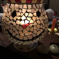 Mosaic Snowman Candle Holder