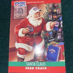 1990 NFL Football Pro Set SANTA CLAUS Head Coach Official Collectible Card #1990