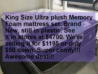 King size Ultra Pillow Top Mattress New In Plastic