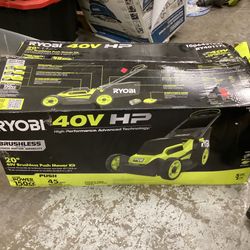 🧰🛠RYOBI 40V HP Brushless 20” Cordless PUSH Lawn Mower w/6.0Ah Batt & Charger-NEW!(NO SIDE CHUTE/READ DESC.)-$230!🧰🛠