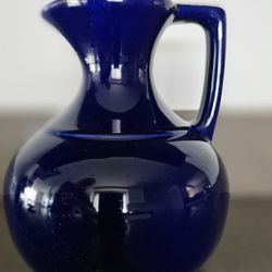 Franciscan Pottery El Patio Mexican Cobalt Blue Handled Carafe California 7.25