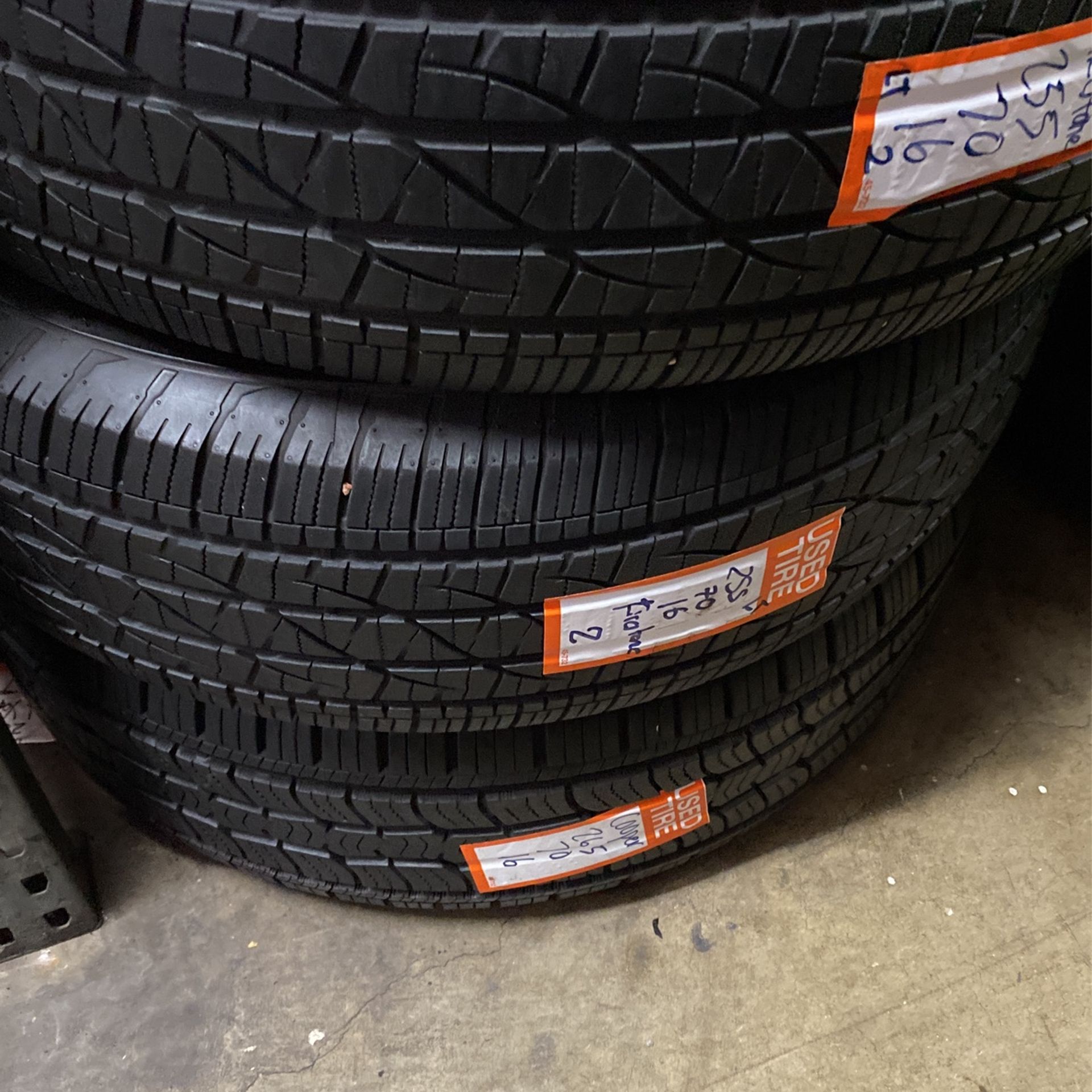 255/70R16 Used Tires Llantas Usadas