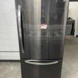 LG 33inch. Bottom-Freezer Black Stainless Steel Refrigerator 
