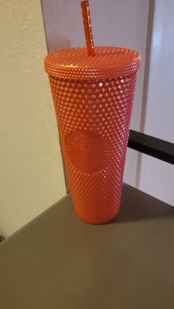 Starbucks Halloween 2022 Studded Orange Tumbler