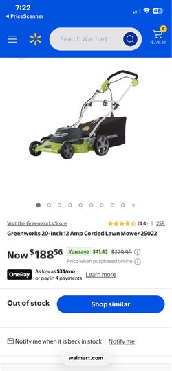 Greenworks 20-inch 12 Amp