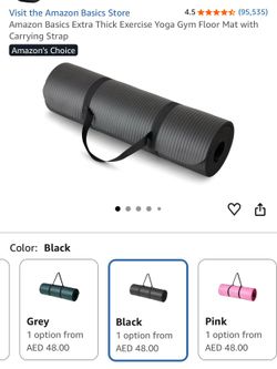 Amazon Basics Extra Thick Exercise Yoga Gym Floor Mat with Carrying Strap