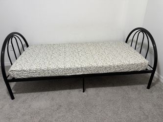 Metal Twin Bed and Mattress
