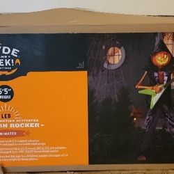 Brand new Halloween Hyde & Eek Boutique 5'5" Sound & Motion Activated Animated Pumpkin Rocker