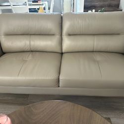 Top Grain Real Leather Sofa, Loveseat And Chair 
