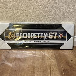 Vegas Golden Knights (VGK) Pacioretty Player Plaque