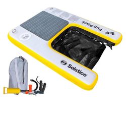 Inflatable Dog Float for Swimming Pool, Lake, Pond Raft (up to 30 lbs)