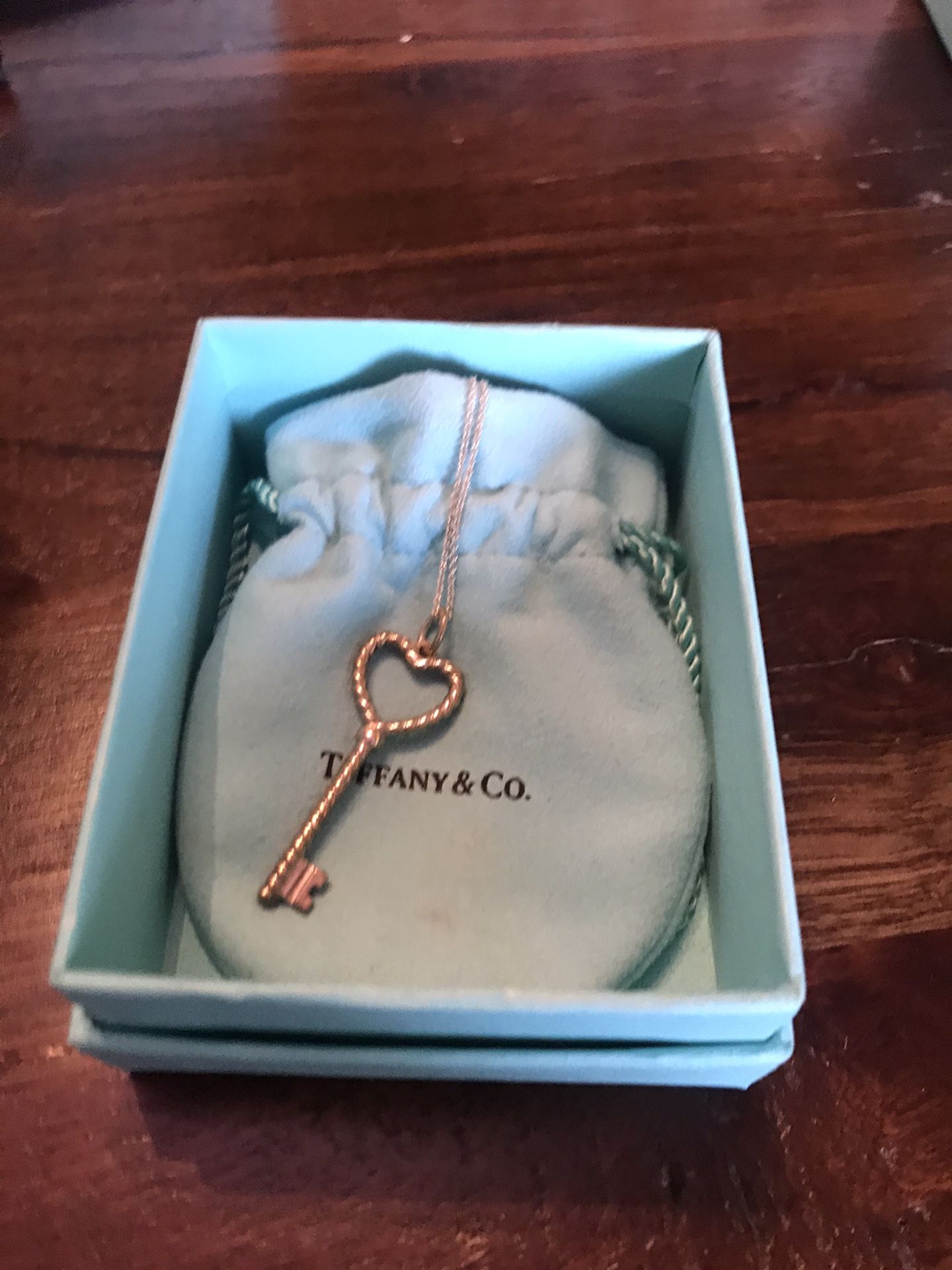 Tiffany & Co. sterling silver heart shaped key