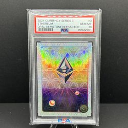 Cardsmiths Currency Series 3: #3 Ethereum Opal Gem Refractor PSA 10 