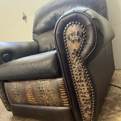Electric Croc Real Leather Recliner