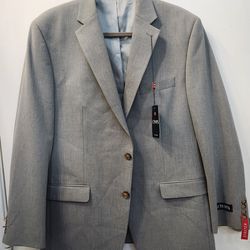 CHAPS Grey Stretch Suit Jacket Blazer 42 Regular