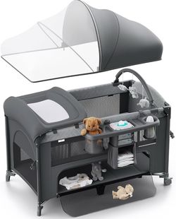 BRAND NEW: Baby Bassinet, Pack n Play, Bedside Crib Sleeper, Diaper Changer