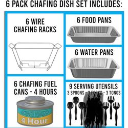 Folding Chaffing Dish Set Of 6