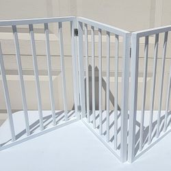 3 panel 24" tall White Wood Pet Gate - Other Colors Also Available 