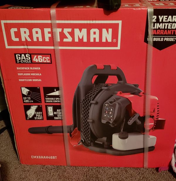 CRAFTSMAN 46cu cm 2Cycle 220MPH 490cfm Gas Backpack Leaf Blower for