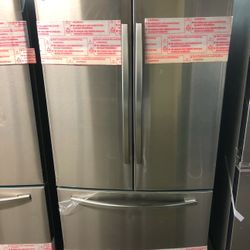 Samsung Stainless Steel French Style Refrigerator Open Box 