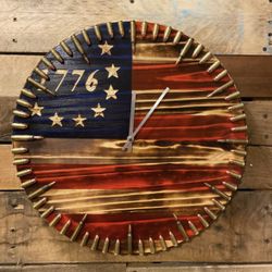 Ammo American Flag Clocks