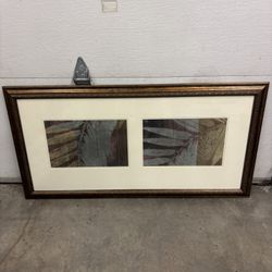 47” x 24” Framed Leaf Plant Artwork Picture