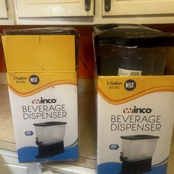 (2) 3 Gallon Beverage Dispensers