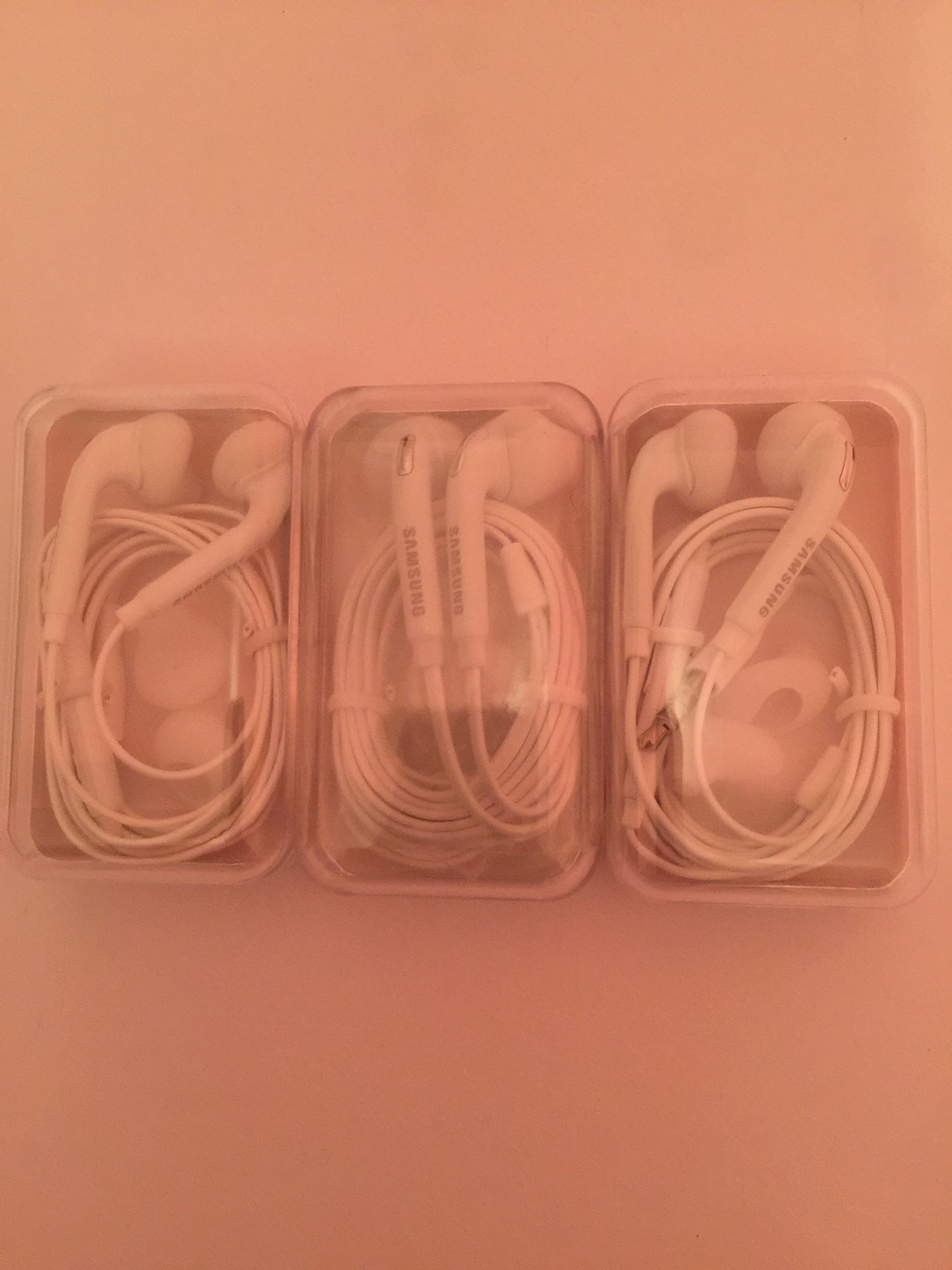 Three {3} Samsung Jewel Cases Headphones • Brand New