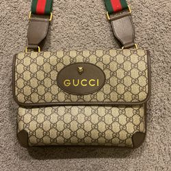 Gucci Neo Unisex Vintage Leather Messenger Bag Crossbody Purse Christmas Gift, NEW