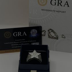 S925 Moissanite Star Ring -Size 11